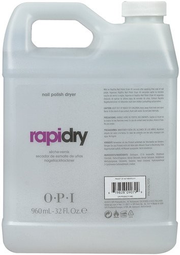 Базы, сушки, закрепители:  OPI -  Жидкость для быстрого высыхания лака OPI RapiDry Spray Nail Polish Dryer (960 мл)