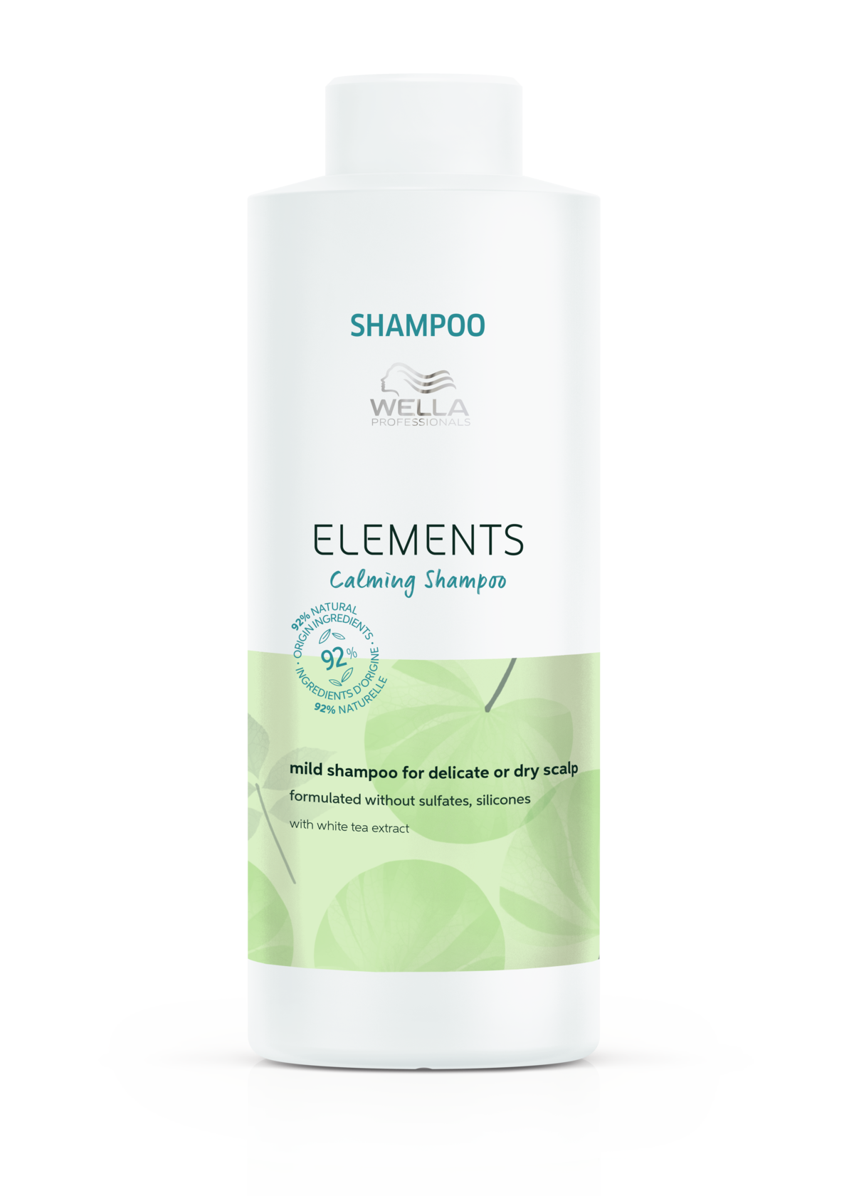 Шампуни для волос:  Wella Professionals -  Успокаивающий мягкий шампунь для чувствительной или сухой кожи головы Elements Calming Shampoo (1000 мл)