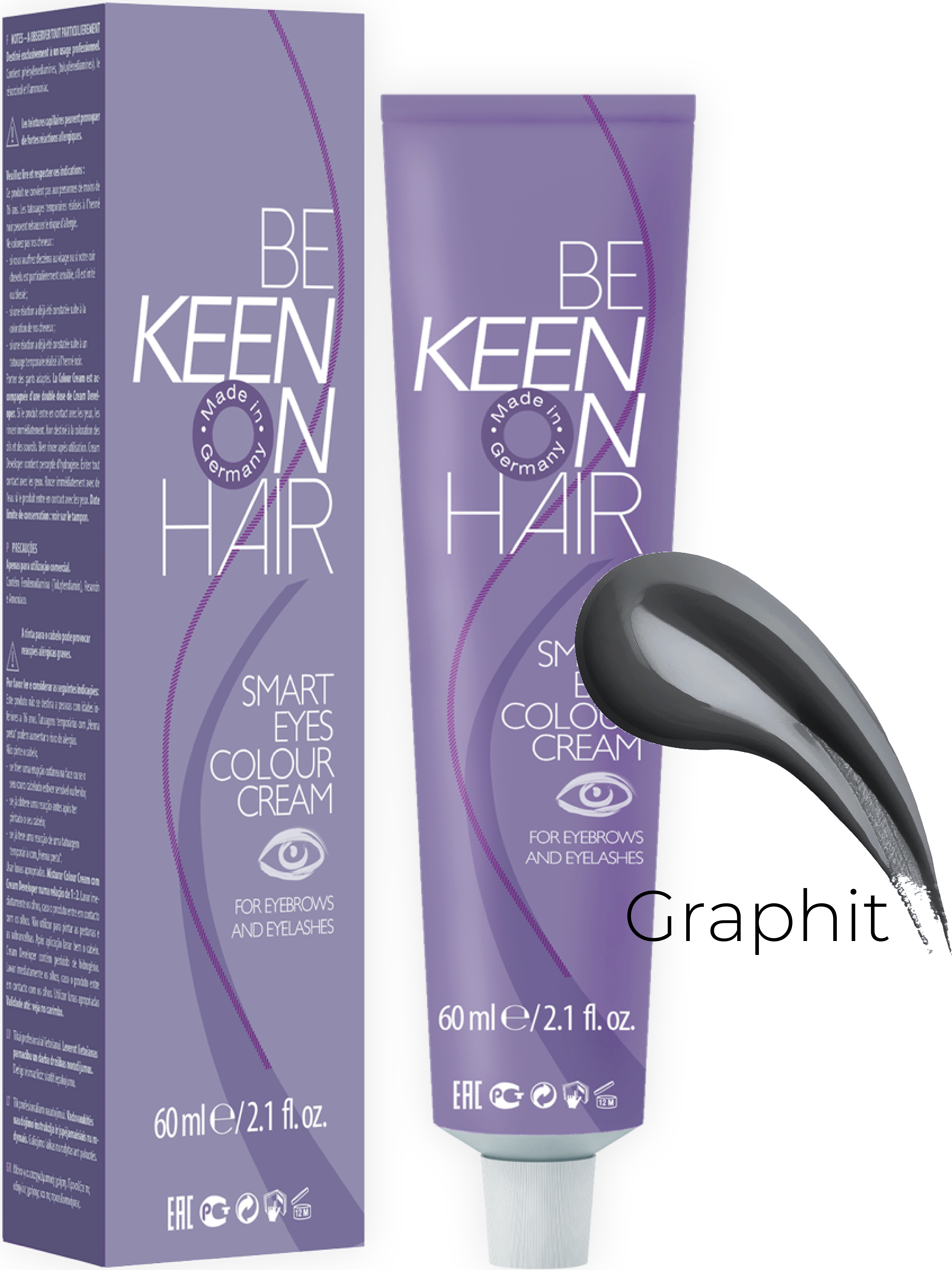 Краски для бровей и ресниц:  KEEN -  Краска для бровей и ресниц Графит KEEN SMART EYES (60 мл)